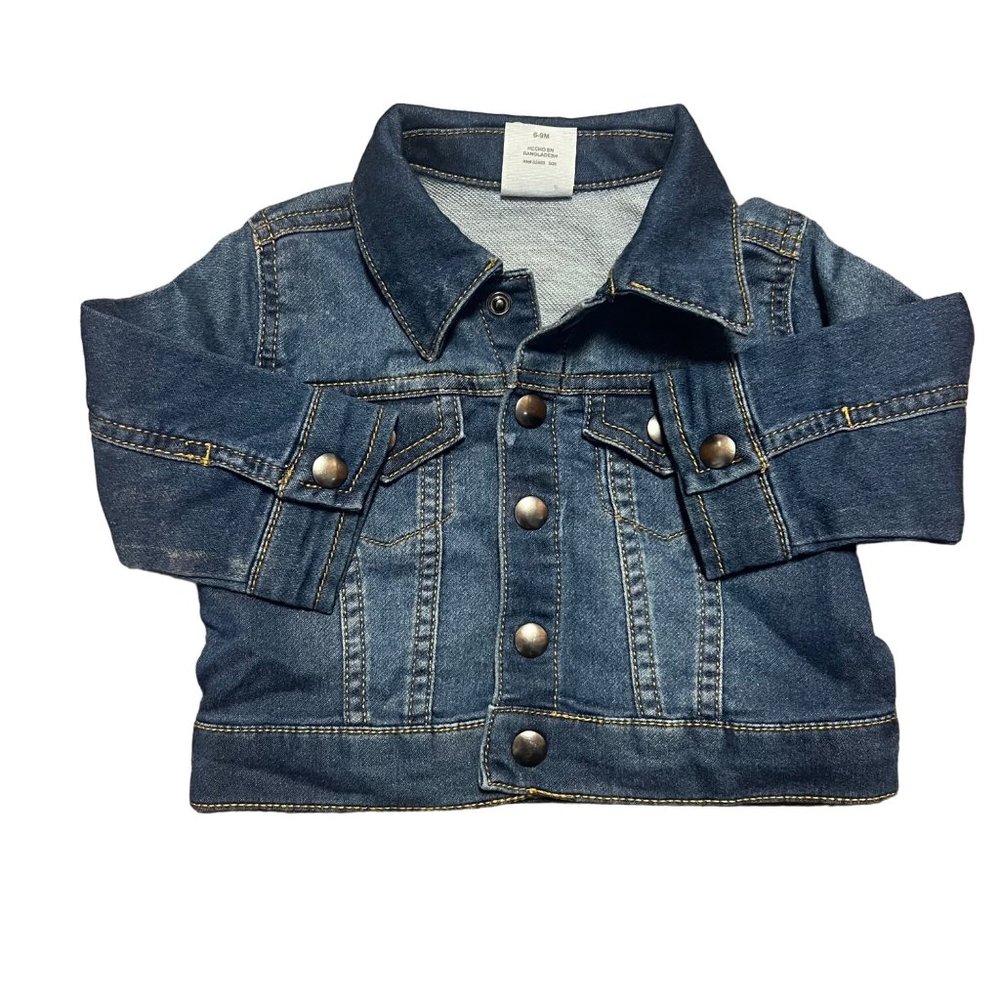 Wonder Nation Jean Jacket Snap Front Buttons 6-9 Months